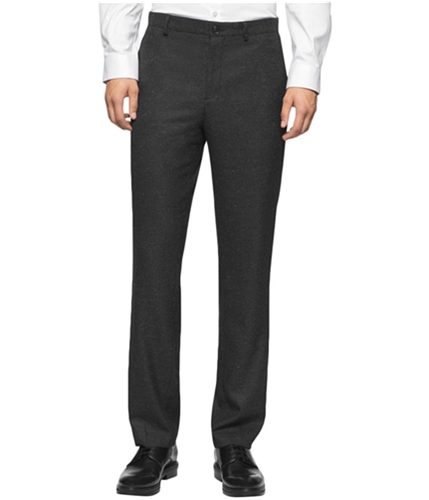Calvin Klein Mens Textured Casual Trouser Pants black 33x30