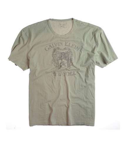 Calvin Klein Mens S/s Crewneck Flocked Graphic T-Shirt greyson 2XL