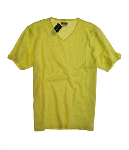 I-N-C Mens Edv Slub V Neck Basic T-Shirt sundrop L