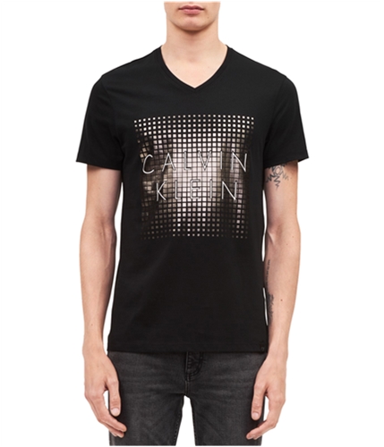 Calvin Klein Mens Foil Logo Graphic T-Shirt black L