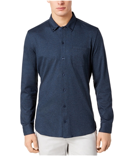 Calvin Klein Mens Slim Fit Button Up Shirt indigocloud 2XL