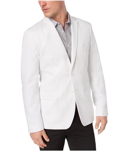 Calvin Klein Mens Regular-Fit Two Button Blazer Jacket standardwhite L