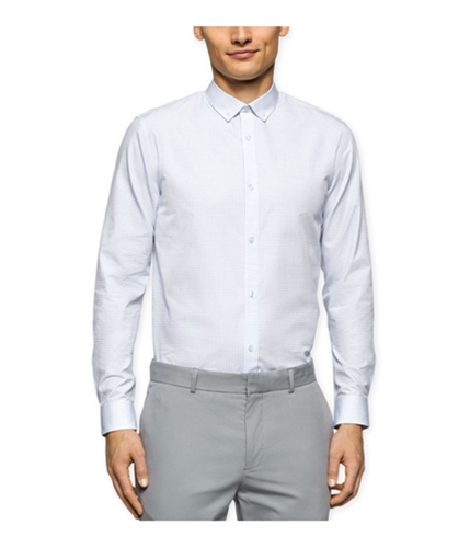 Calvin Klein Mens Cool Tech Dobby Button Up Shirt white XL