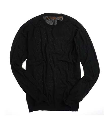 Perry Ellis Mens Blk Ls Ctn/ply Crew Knit Sweater black XL