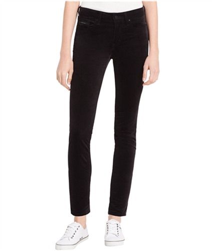 Calvin Klein Womens Velvet Casual Corduroy Pants black 30x28