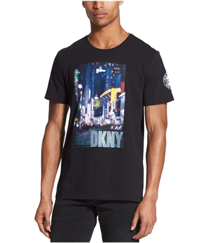 DKNY Mens Logo Graphic T-Shirt black L