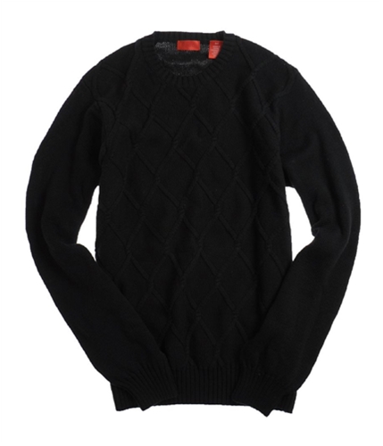 IZOD Mens 7gg Sld Braided Latt Knit Sweater black M