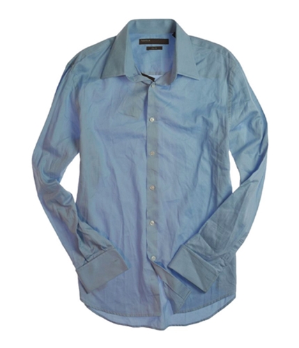 Perry Ellis Mens L/s Skipdent Solid Button Up Dress Shirt breeze L