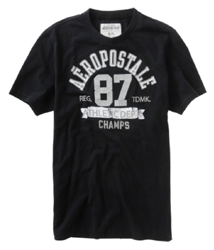 Aeropostale Mens Champs Graphic T-Shirt black S