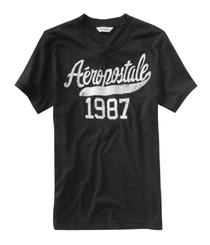 Aeropostale Mens 1987 Graphic T-Shirt black XS