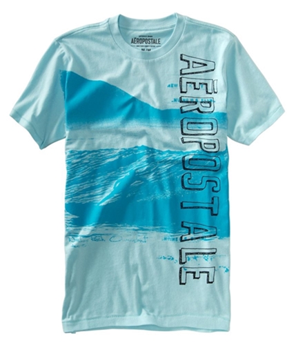 Aeropostale Mens Mountain Graphic T-Shirt aquariver XS