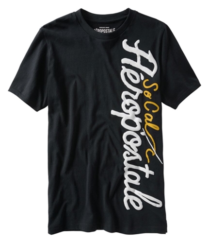 Aeropostale Mens Vertical Rollout So Cal Graphic T-Shirt black XS