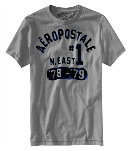 Aeropostale Mens #1 N.east Graphic T-Shirt nickelgray XS