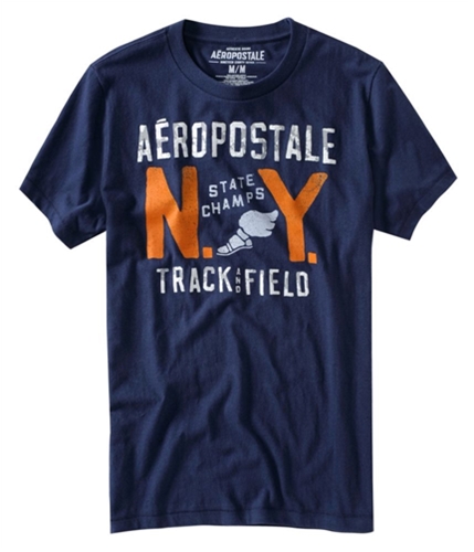 Aeropostale Mens State Champs Graphic T-Shirt navynightblue XS