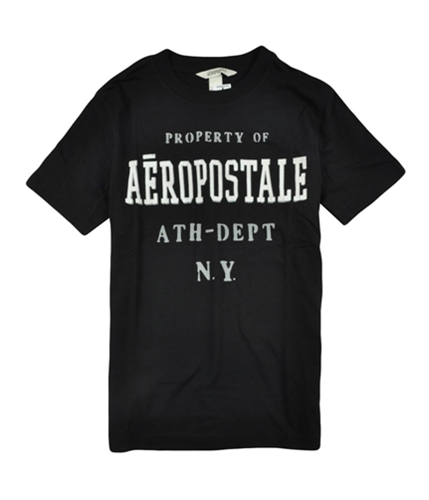 Aeropostale Mens Athletic Dept Ny Property Of Graphic T-Shirt black XS