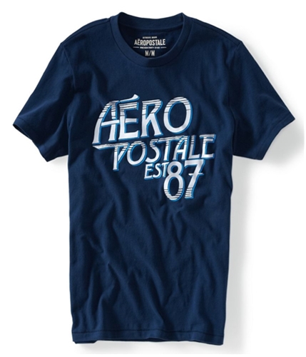 Aeropostale Mens Est 87 Graphic T-Shirt navyni XS