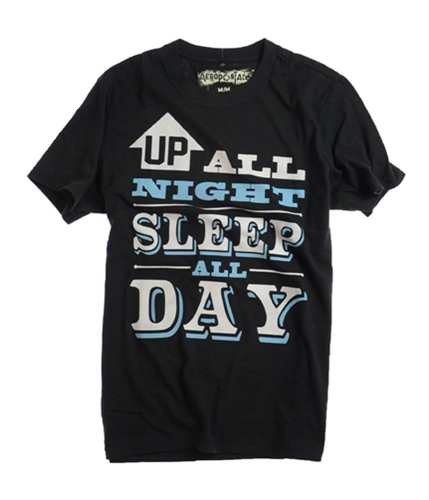 Aeropostale Mens Up All Night Graphic T-Shirt 001 XS
