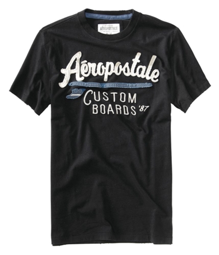Aeropostale Mens Surf Team '87 Graphic T-Shirt black XS