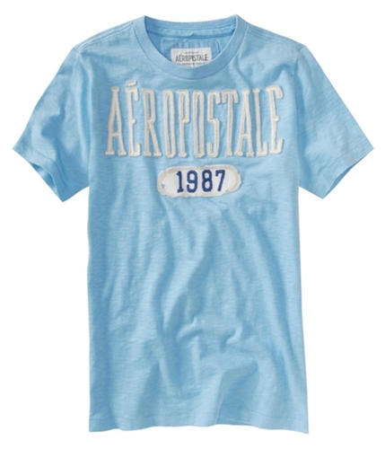 Aeropostale Mens 1987 Graphic T-Shirt spablue XS