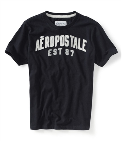 Aeropostale Mens Est 87 Graphic T-Shirt black S