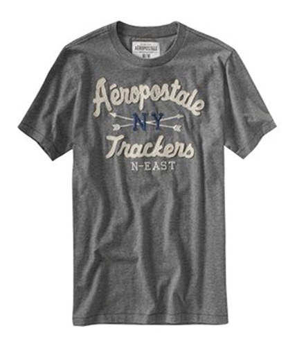 Aeropostale Mens Embroidered Ny Trackers N East Graphic T-Shirt medgray XS