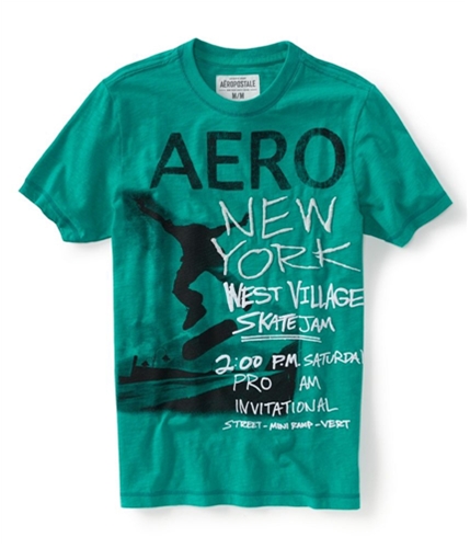 Aeropostale Mens Aero New York Embellished Graphic T-Shirt 375 XL