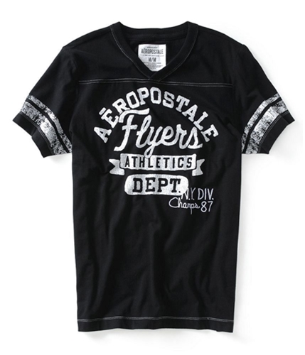 Aeropostale Mens Rubgy Flyers Graphic T-Shirt black S