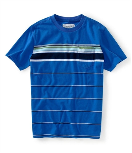 Aeropostale Mens Stripe Chest Pocket Graphic T-Shirt 793 XS