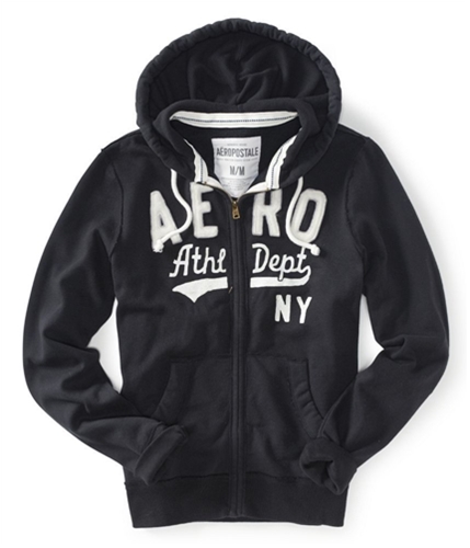 Aeropostale Mens Athl Dept Ny Full Zip Up Hoodie Sweatshirt 001 2XL