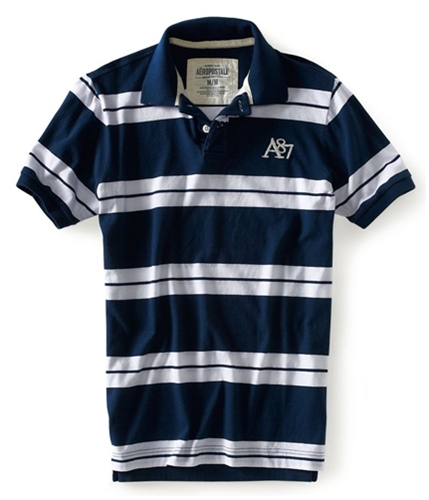 Aeropostale Mens Stripe A87 Rugby Polo Shirt 413 XS