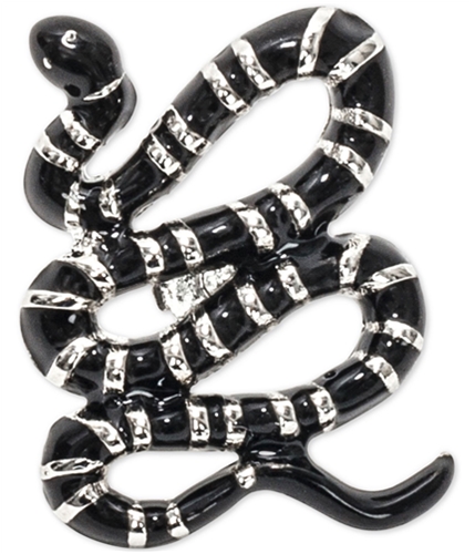 the Gift Unisex Snake Pin Brooche black One Size