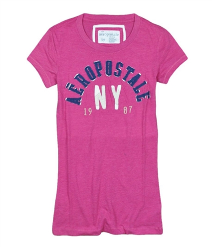Aeropostale Womens 19 Ny 87 Graphic T-Shirt veryberrypink S
