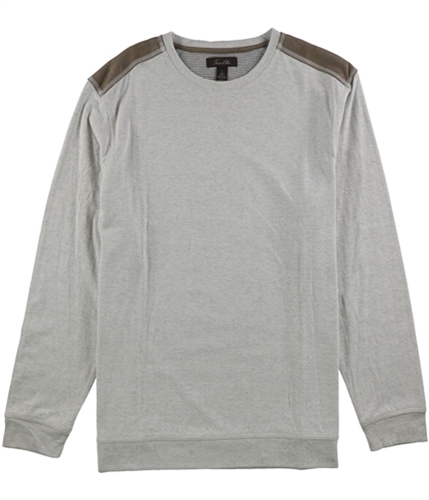 Tasso Elba Mens Shoulder Patch Pullover Sweater deepblack L