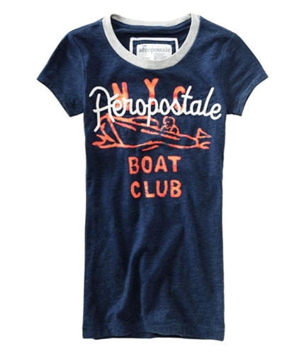 Aeropostale Womens Nyc Boa Graphic T-Shirt navyblue XS