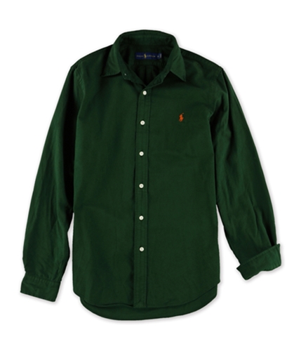 Ralph Lauren Mens Solid Button Up Shirt bentleygr S