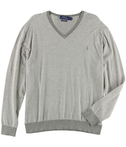 Ralph Lauren Mens Herringbone Pullover Sweater grey XS