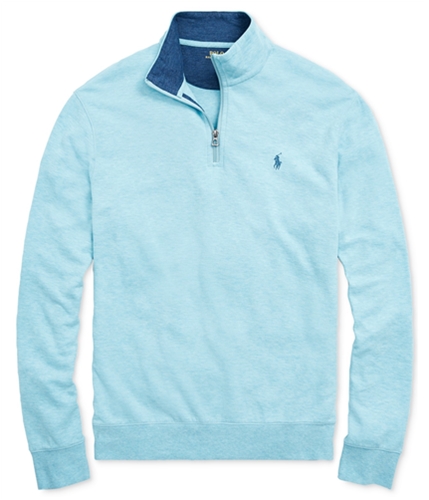 Ralph Lauren Mens Jersey Half-Zip Pullover Hoodie Sweatshirt bluehtr S