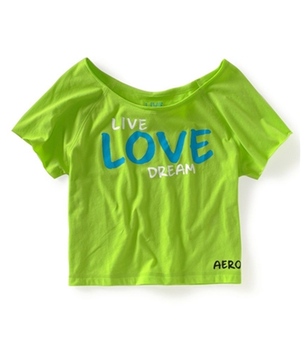 Aeropostale Womens Live Love Dream Graphic T-Shirt 377 L