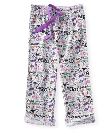 Aeropostale Womens Graffiti Woven Dorm Pajama Lounge Pants 102 XXS/32