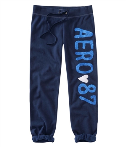 Aeropostale Womens Aero Glitter Sleep Pajama Sweatpants navyniblue XL/32