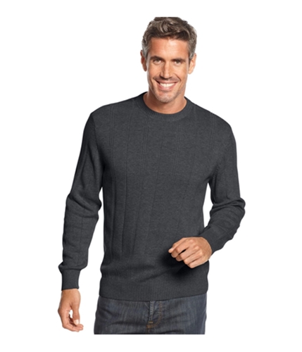 John Ashford Mens Solid Pullover Sweater cindersmokehtr Big 2X
