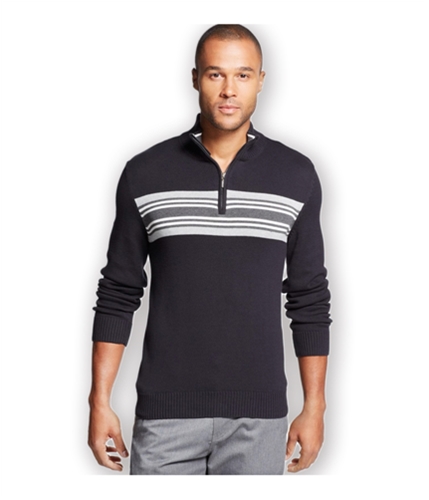 John Ashford Mens Chest Stripe Pullover Sweater deepblack XLT