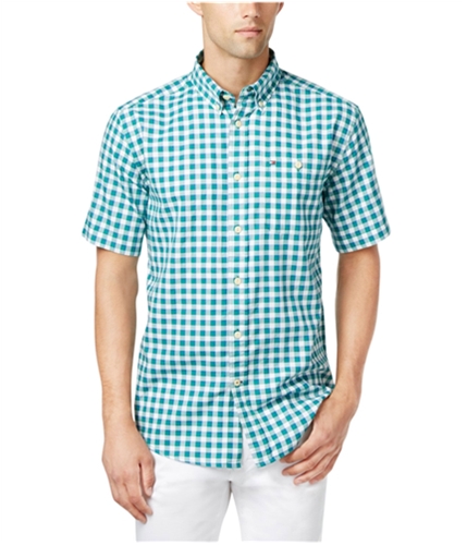 Tommy Hilfiger Mens Marsh Plaid Button Up Shirt 305 L