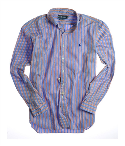Ralph Lauren Mens Classic Fit Bd Ppc S Button Up Shirt blue XL