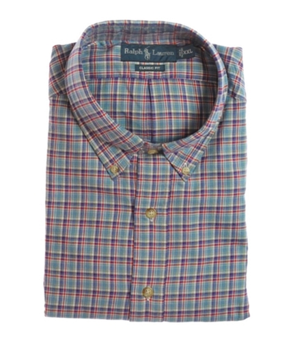 Ralph Lauren Mens Classic Fit Bd Ppc S Button Up Shirt medblue 2XL