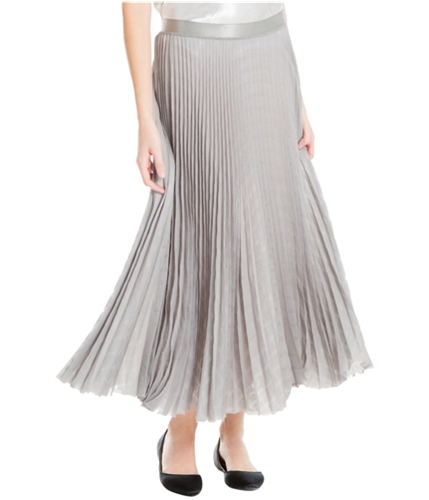 Max Studio London Womens Pleated A-line Skirt grywht S