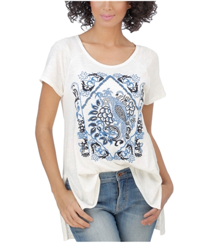 Lucky Brand Womens Embroidered Graphic T-Shirt white S