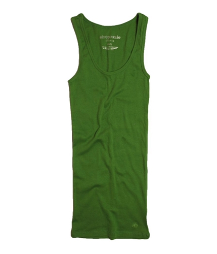 Aeropostale Womens Solid Stretch Ribbed Tank Top lilygreen M