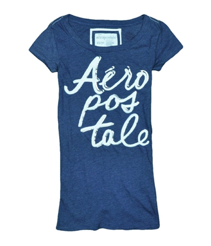Aeropostale Womens Embroidered Graphic T-Shirt navyblue XS