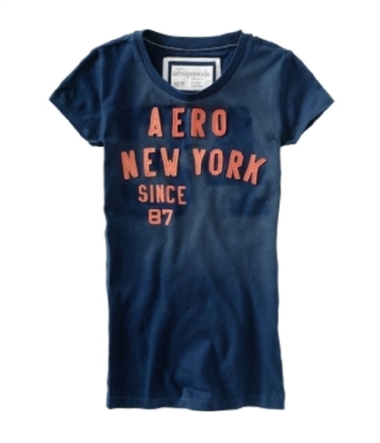 Aeropostale Womens Aeroince 87 Graphic T-Shirt navyblue XS